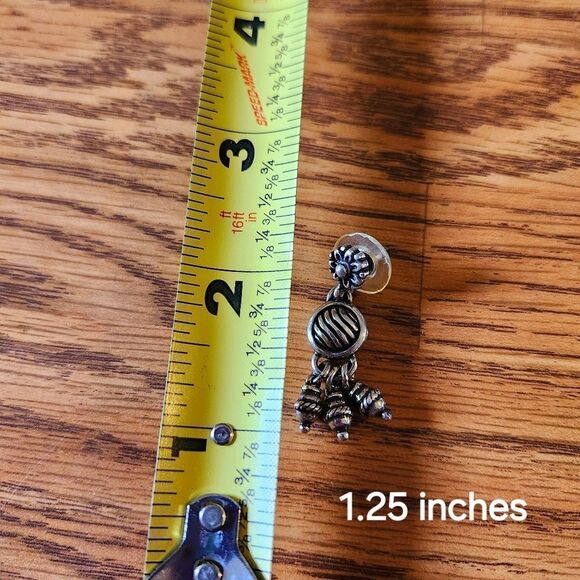 BRIGHTON Silver Dangle Vintage Earrings TIMELESS CHIC! - Picture 3 of 5